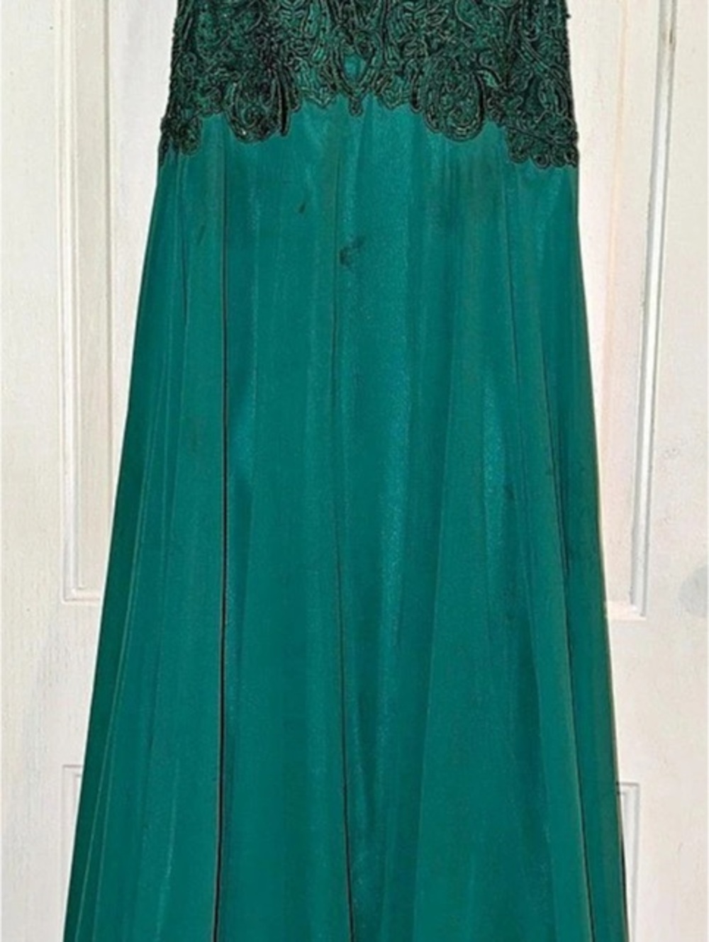 Doree & Henry Paisley Lace Maxi Dress in Green Size 17/18